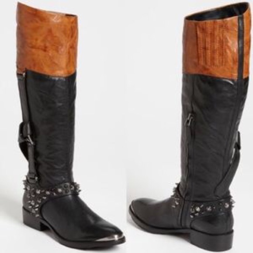Sam Edelman Park Black Saddle Boot